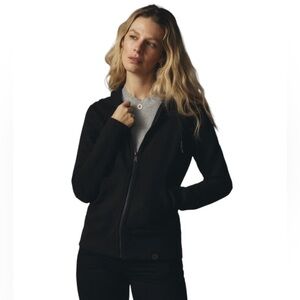 American Giant Womens Made in USA Full Zip Black Hoodie Sz S